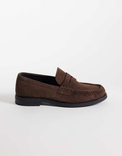 & Other Stories & Other Stories real suede loafers in brown