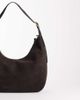 & Other Stories & Other Stories real suede slouchy shoulder bag in dark brown - 3
