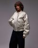 & Other Stories & Other Stories relaxed fit bomber jacket in beige neutral - 1