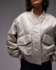& Other Stories & Other Stories relaxed fit bomber jacket in beige neutral - 3