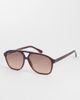 & Other Stories & Other Stories retro aviator sunglasses in dark brown with linen pouch case - 1