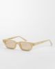 & Other Stories & Other Stories retro rectangle sunglasses in light yellow with linen pouch case - 1