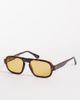 & Other Stories & Other Stories retro square sunglasses in brown tortoise effect with pouch case - 1