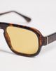 & Other Stories & Other Stories retro square sunglasses in brown tortoise effect with pouch case - 2