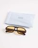 & Other Stories & Other Stories retro square sunglasses in brown tortoise effect with pouch case - 3