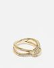 & Other Stories & Other Stories rhinestone detailing ring in gold tone - 1