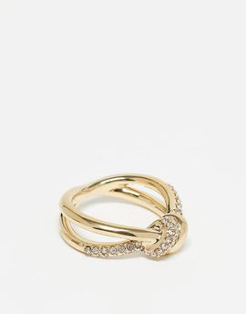 & Other Stories & Other Stories rhinestone detailing ring in gold tone