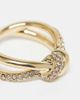 & Other Stories & Other Stories rhinestone detailing ring in gold tone - 2
