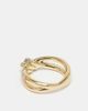 & Other Stories & Other Stories rhinestone detailing ring in gold tone - 3