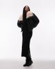 & Other Stories & Other Stories ribbed structured knit maxi dress with cuff detail in black - 3
