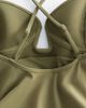 & Other Stories & Other Stories ribbed u front swimsuit in dark khaki-Green - 4