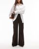 & Other Stories & Other Stories rich cotton flared velvet pants in dark brown - 1