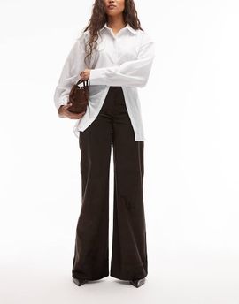 & Other Stories & Other Stories rich cotton flared velvet pants in dark brown