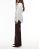 & Other Stories & Other Stories rich cotton flared velvet pants in dark brown - 2