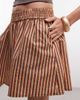 & Other Stories & Other Stories rich cotton mini skort in brown and orange stripes-Blue - 3