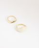 & Other Stories & Other Stories ring with large oval cream faux stone in gold tone - 1