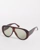 & Other Stories & Other Stories rounded aviator sunglasses in brown tortoise effect with pouch case - 1