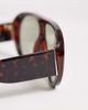 & Other Stories & Other Stories rounded aviator sunglasses in brown tortoise effect with pouch case - 2