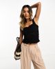 & Other Stories & Other Stories ruche front tank top in black - 1