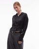 & Other Stories & Other Stories satin blouse with cinch waist in black - 1
