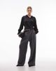 & Other Stories & Other Stories satin blouse with cinch waist in black - 2