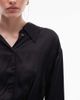 & Other Stories & Other Stories satin blouse with cinch waist in black - 3