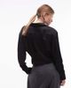 & Other Stories & Other Stories satin blouse with cinch waist in black - 4