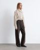 & Other Stories & Other Stories scarf neck blouse with volume sleeves in vintage beige stripes-Multi - 2