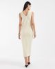 & Other Stories & Other Stories scarf neck midi dress in cream-Neutral - 2
