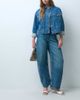 & Other Stories & Other Stories set barrel leg jeans in mid blue wash - 1