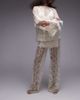& Other Stories & Other Stories sheer lace pants with scalloped hem and fitted micro shorts in off white - 1