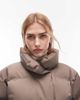 & Other Stories & Other Stories short padded down & feather jacket in mole brown - 4