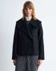 & Other Stories & Other Stories short peacoat with strapped cuffs in black - 1