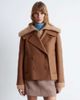 & Other Stories & Other Stories short peacoat with strapped cuffs in brown - 1