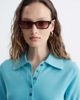 & Other Stories & Other Stories short sleeve polo wool knit sweater in turquoise-Blue - 2
