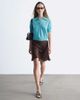 & Other Stories & Other Stories short sleeve polo wool knit sweater in turquoise-Blue - 3