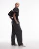 & Other Stories & Other Stories short sleeve volume blouse with statement puff sleeves and cinch waist in black - 4