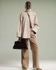 & Other Stories & Other Stories short trench jacket with strap funnel neck detail in beige-Neutral - 2