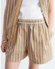 & Other Stories & Other Stories shorts in brown and blue stripe - part of a set-Multi - 4