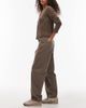 & Other Stories & Other Stories slim barrel leg jeans in brown washed mole-Neutral - 3