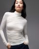 & Other Stories & Other Stories slim fit long sleeve turtle neck asymmetric top in white - 1