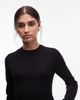 & Other Stories & Other Stories slim fit pure merino wool sweater in black - 3