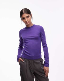 & Other Stories & Other Stories slim fit pure merino wool sweater in purple