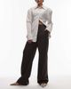 & Other Stories & Other Stories slim leg pants with elastic back waist in brown - 1