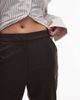 & Other Stories & Other Stories slim leg pants with elastic back waist in brown - 4
