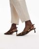 & Other Stories & Other Stories slingback pointed toe heels in faux cow hair cow print-Neutral - 1