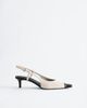 & Other Stories & Other Stories slingback pumps in white & black - 1