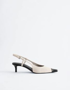 & Other Stories & Other Stories slingback pumps in white & black