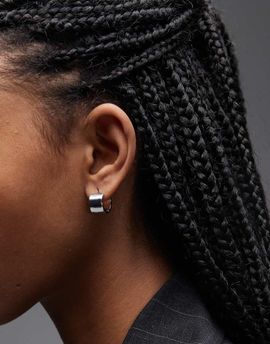 & Other Stories & Other Stories small chunk hoop earrings in silver