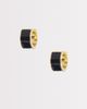 & Other Stories & Other Stories small hoops in black with gold edge - 1